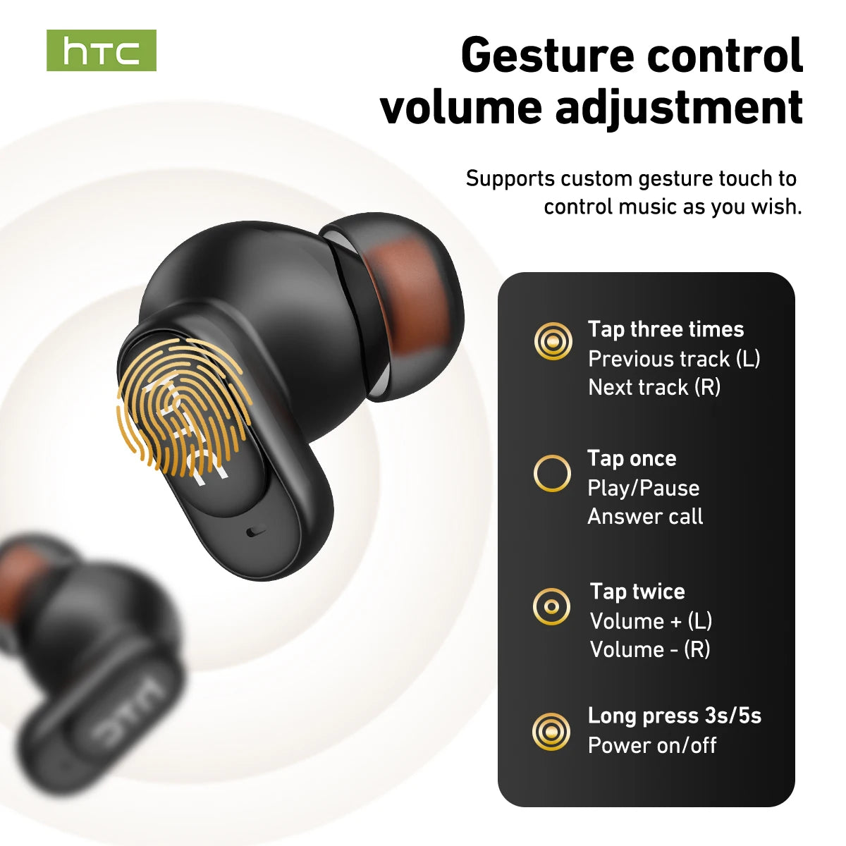 Auriculares inalámbricos HTC NE79 con traductor, cancelación de ruido y pantalla LED