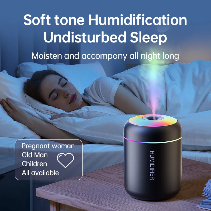 Mini humidificador difusor de aroma USB con luz LED