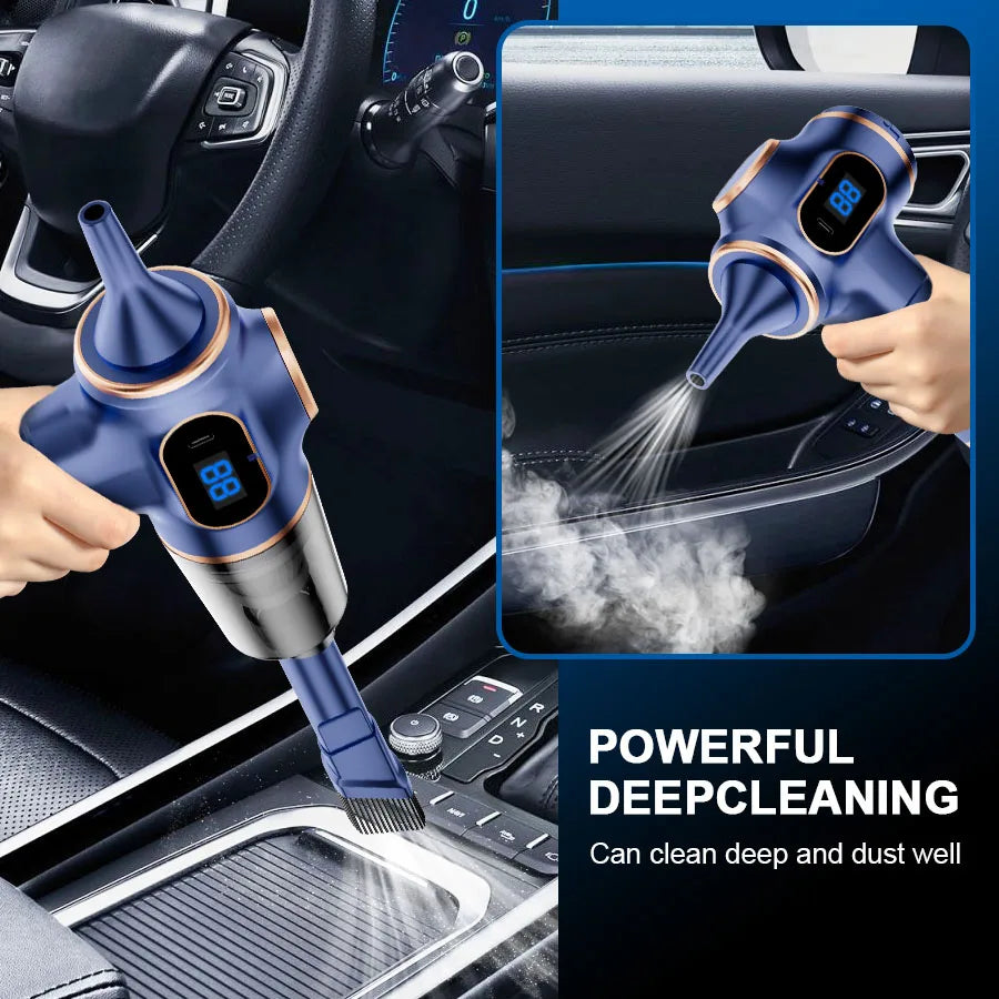 Aspirador de coche inalámbrico de mano, potente y recargable