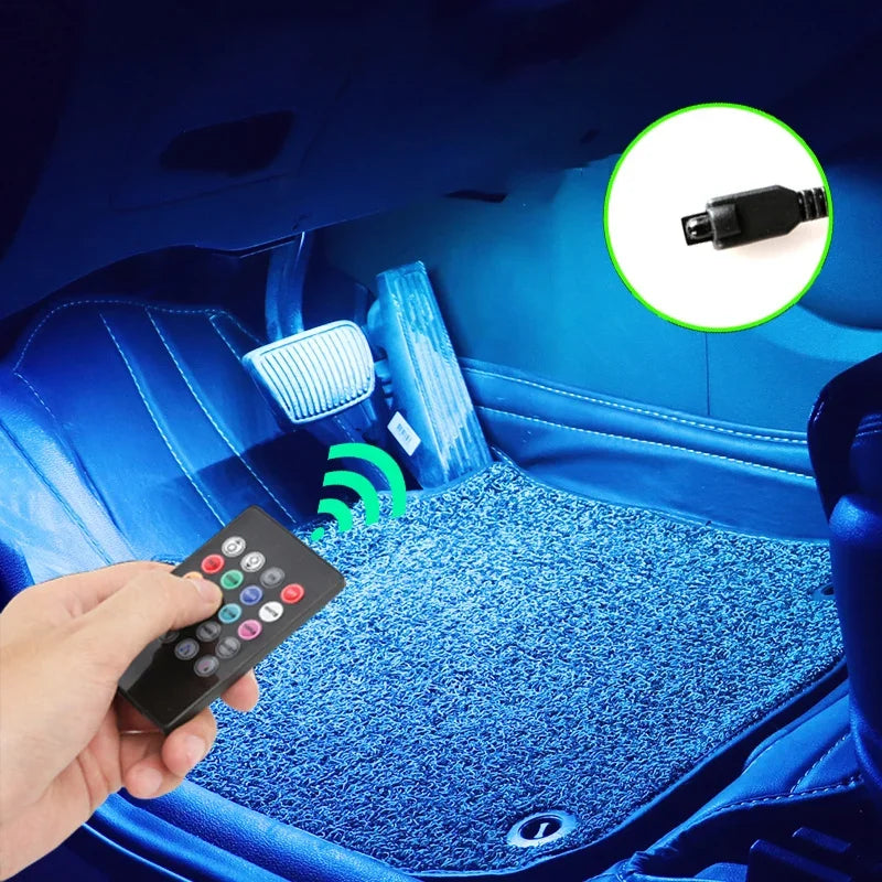 Luces LED para el interior del coche, con app y mando