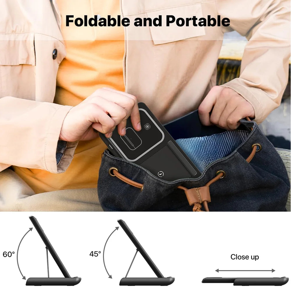 Base de Carga Inalámbrica Rápida LED 3 en 1, Plegable, para iPhone 17/16/15/14, Apple Watch 9 8 7 6 5, Airpods Pro