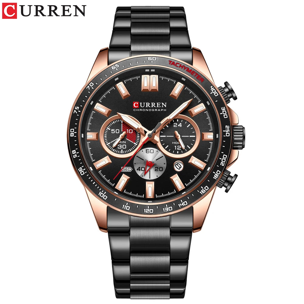 Reloj de hombre multifunción con cronógrafo y agujas luminosas
