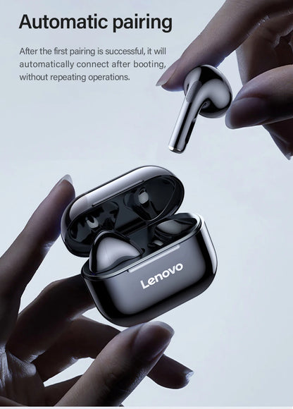 Auriculares Lenovo LP40 TWS con control táctil, negro o blanco