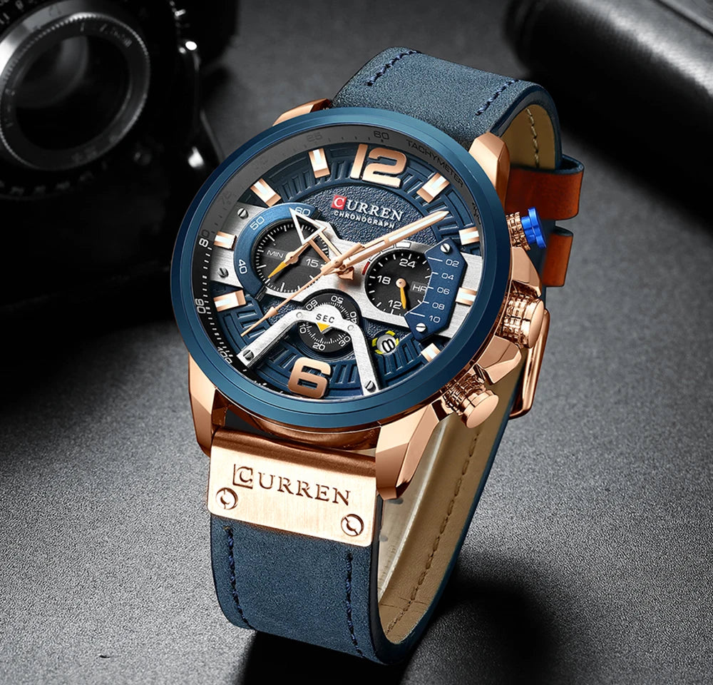 Reloj deportivo de hombre con cronógrafo y fecha automática
