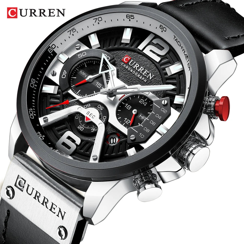 Reloj deportivo de hombre con cronógrafo y fecha automática