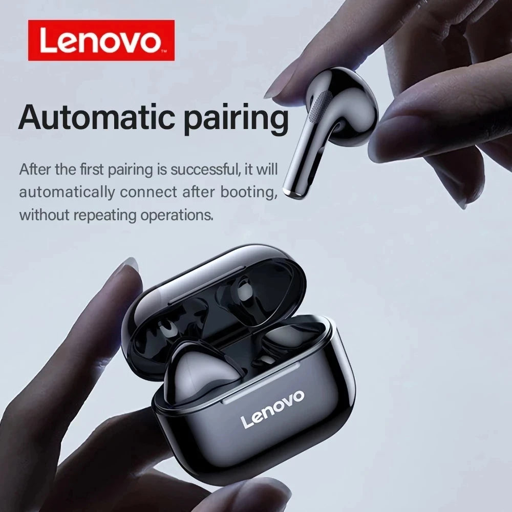 Auriculares Lenovo LP40 TWS con control táctil, negro o blanco