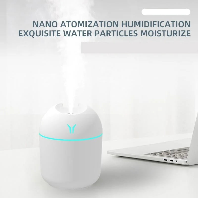 Mini humidificador y difusor de aromas USB de 250 mililitros con luz LED