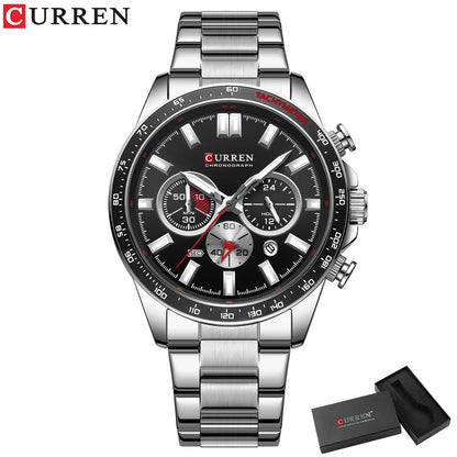 Reloj de hombre multifunción con cronógrafo y agujas luminosas