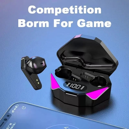 Auriculares inalámbricos X15 con pantalla LED y micrófono