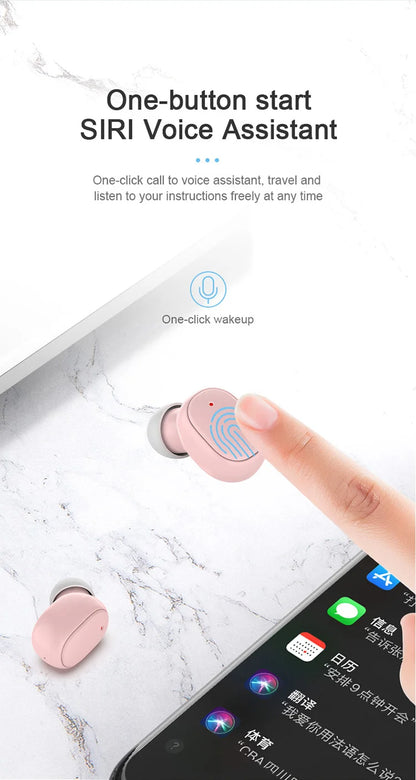 Mini auriculares TWS A6S Bluetooth auriculares intrauditivos inalámbricos Control táctil carga portátil para teléfono Android