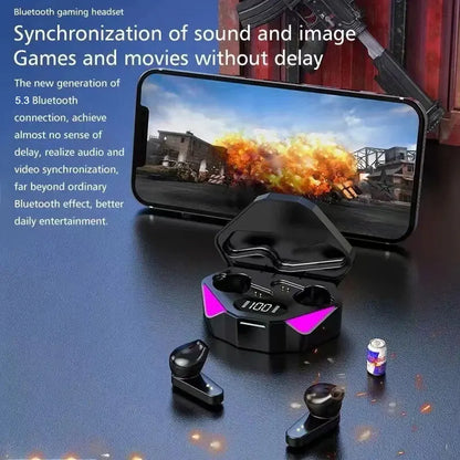 Auriculares inalámbricos X15 con pantalla LED y micrófono