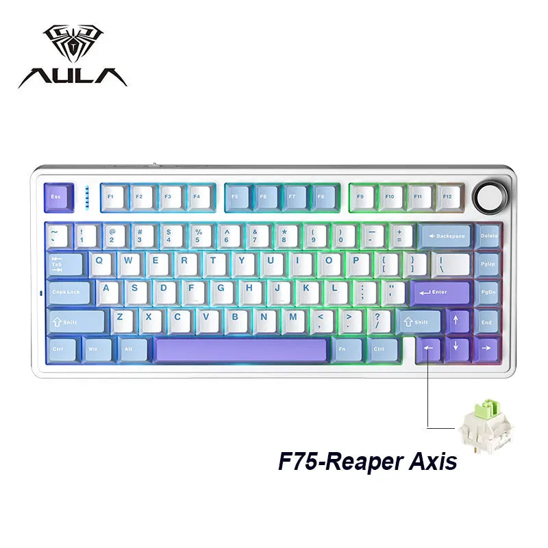 Teclado mecánico gamer inalámbrico RGB, formato compacto y tres modos de conexión