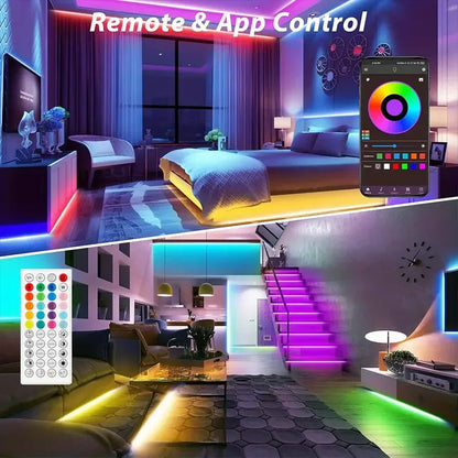 Tira de LED RGB con Bluetooth para habitación, televisión y ordenador