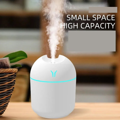 Mini humidificador y difusor de aromas USB de 250 mililitros con luz LED