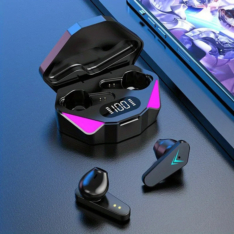 Auriculares inalámbricos X15 con pantalla LED y micrófono