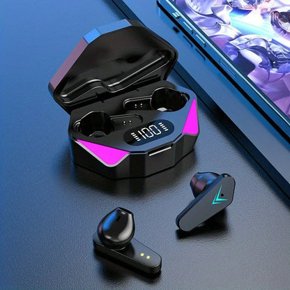 Auriculares inalámbricos X15 con pantalla LED y micrófono