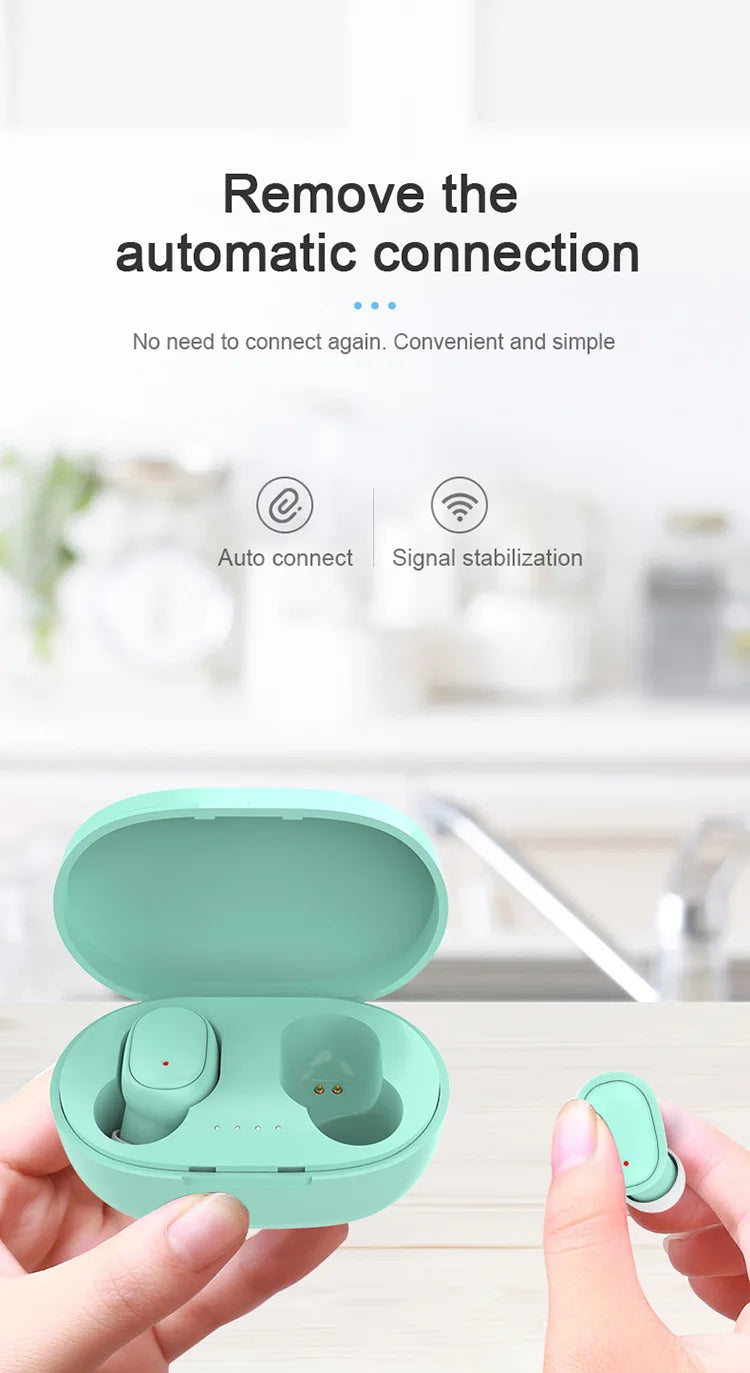 Mini auriculares TWS A6S Bluetooth auriculares intrauditivos inalámbricos Control táctil carga portátil para teléfono Android