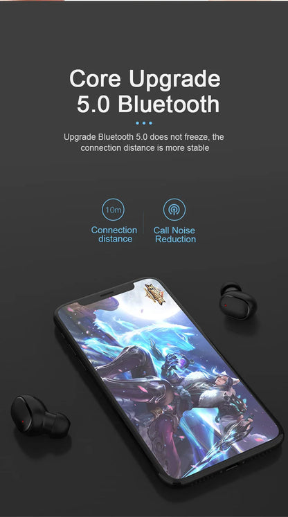 Mini auriculares TWS A6S Bluetooth auriculares intrauditivos inalámbricos Control táctil carga portátil para teléfono Android