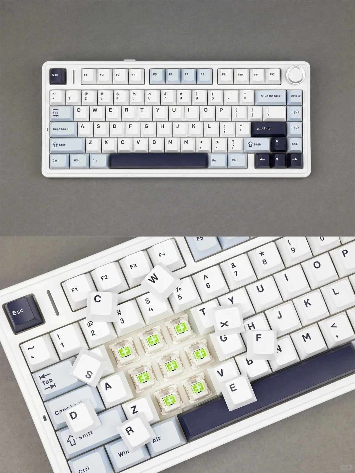Teclado mecánico gamer inalámbrico RGB, formato compacto y tres modos de conexión