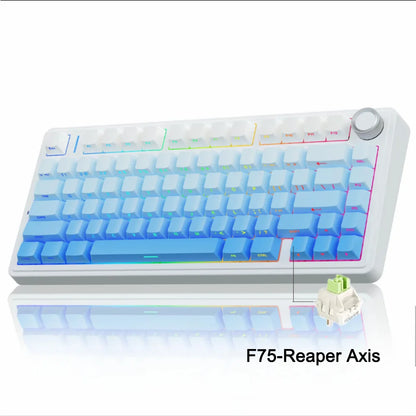 Teclado mecánico gamer inalámbrico RGB, formato compacto y tres modos de conexión
