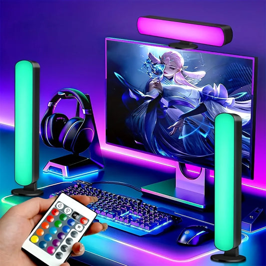 Lámpara LED inteligente RGB con mando, 16 colores para escritorio y salón