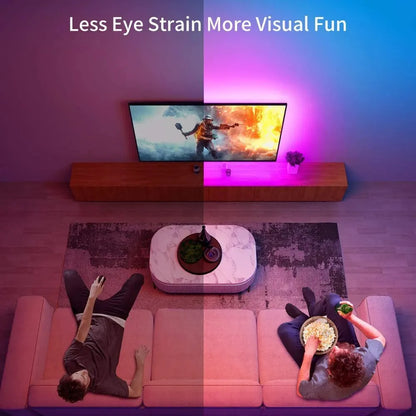 Tira de luces LED RGB para televisión con Bluetooth, luz de fondo por USB