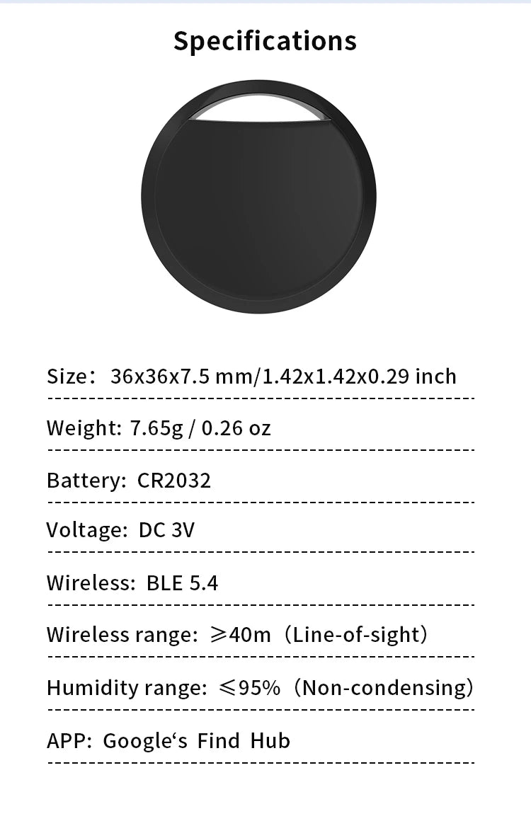 Localizador inteligente para Android, compatible con Google Find Hub