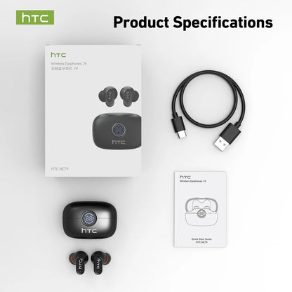 Auriculares inalámbricos HTC NE79 con traductor, cancelación de ruido y pantalla LED