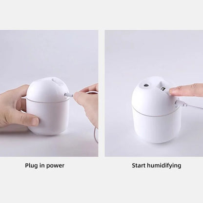 Mini humidificador y difusor de aromas USB de 250 mililitros con luz LED