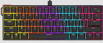 Teclado mecánico gamer compacto de 61 teclas con RGB, switches intercambiables
