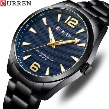 Reloj de hombre en acero con luz nocturna, estilo elegante