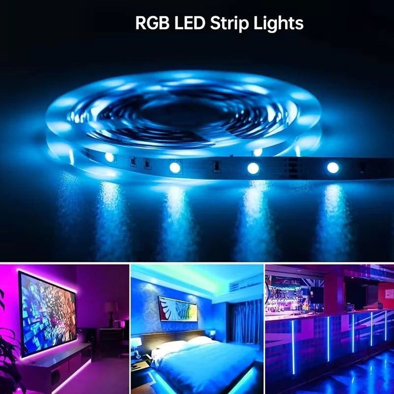 Tira de LED RGB con Bluetooth para habitación, televisión y ordenador