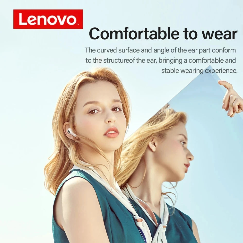 Auriculares Lenovo LP40 TWS con control táctil, negro o blanco