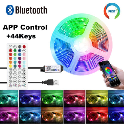 Tira de LED RGB con Bluetooth para habitación, televisión y ordenador