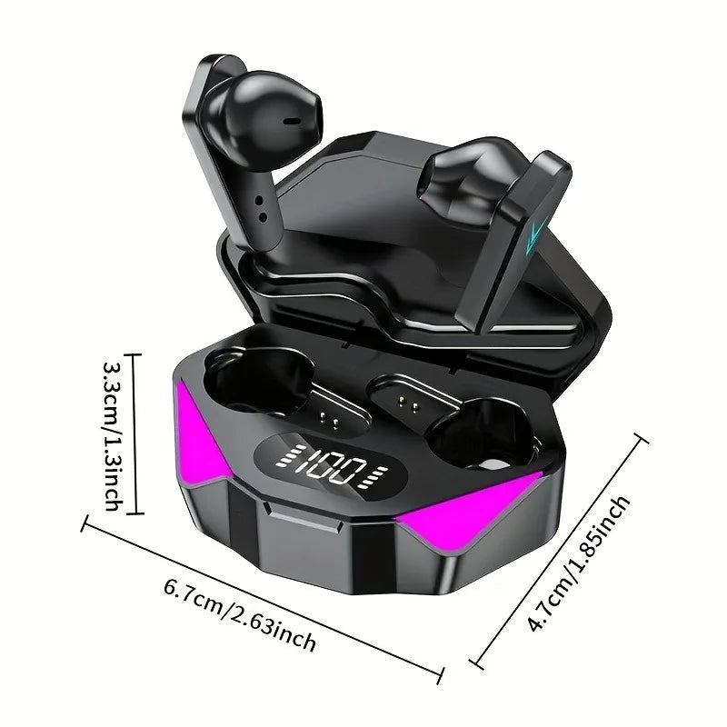 Auriculares inalámbricos X15 con pantalla LED y micrófono