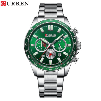 Reloj de hombre multifunción con cronógrafo y agujas luminosas
