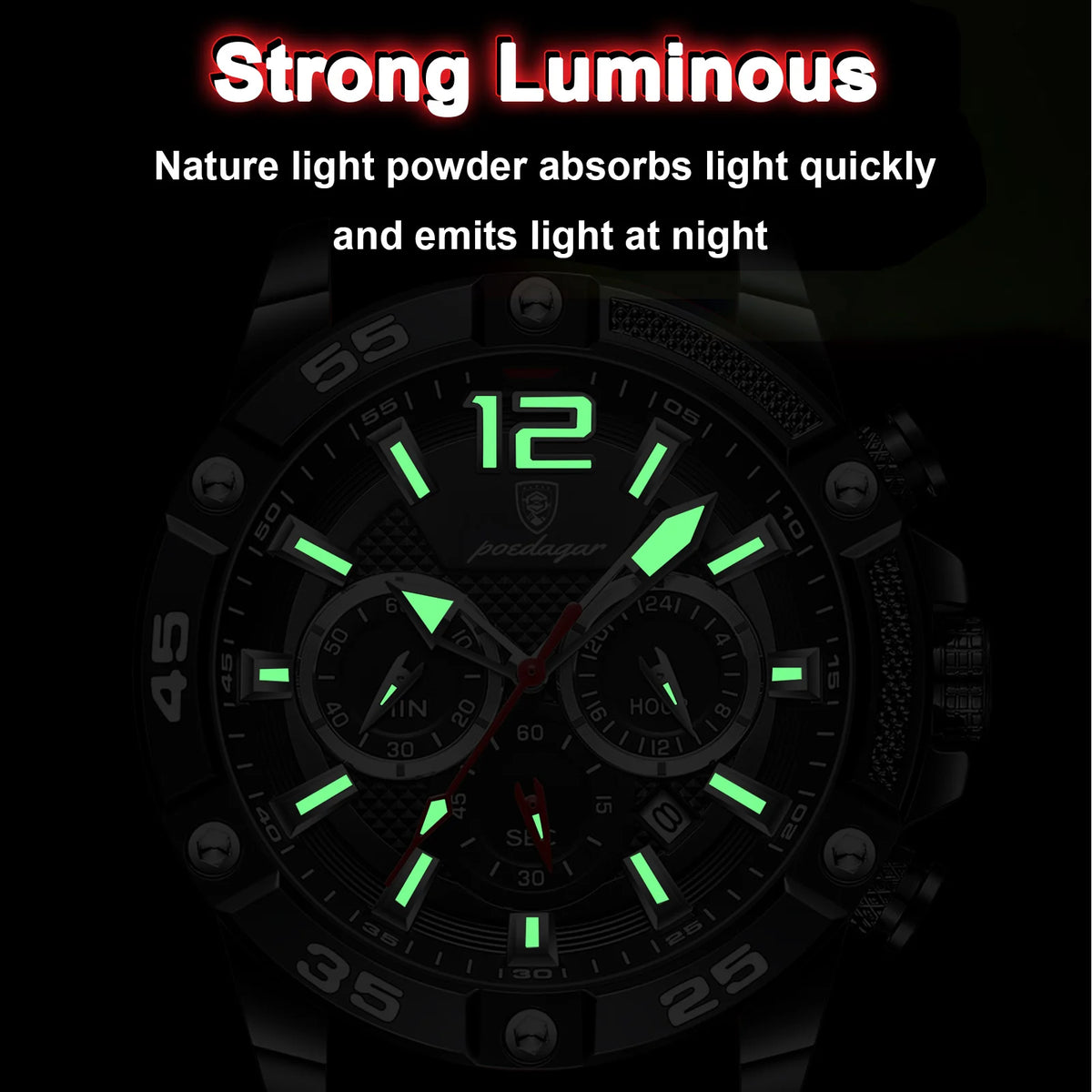 Reloj de hombre, elegancia deportiva en acero inoxidable