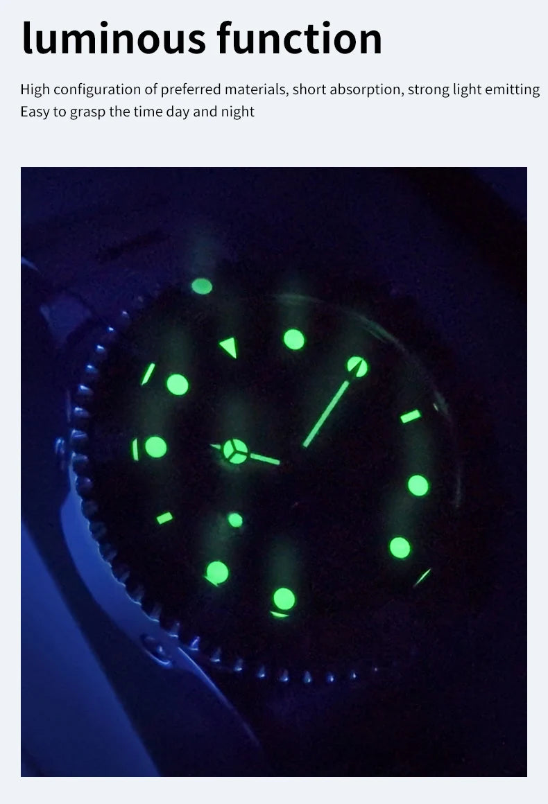 Reloj de hombre de cuarzo resistente al agua, con fecha automática y correa de acero