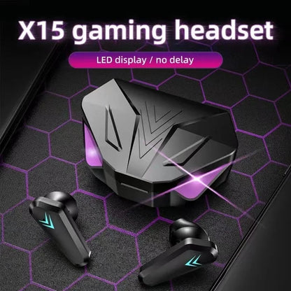 Auriculares inalámbricos X15 con pantalla LED y micrófono