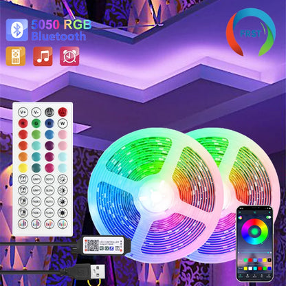 Tira de LED RGB con Bluetooth para habitación, televisión y ordenador