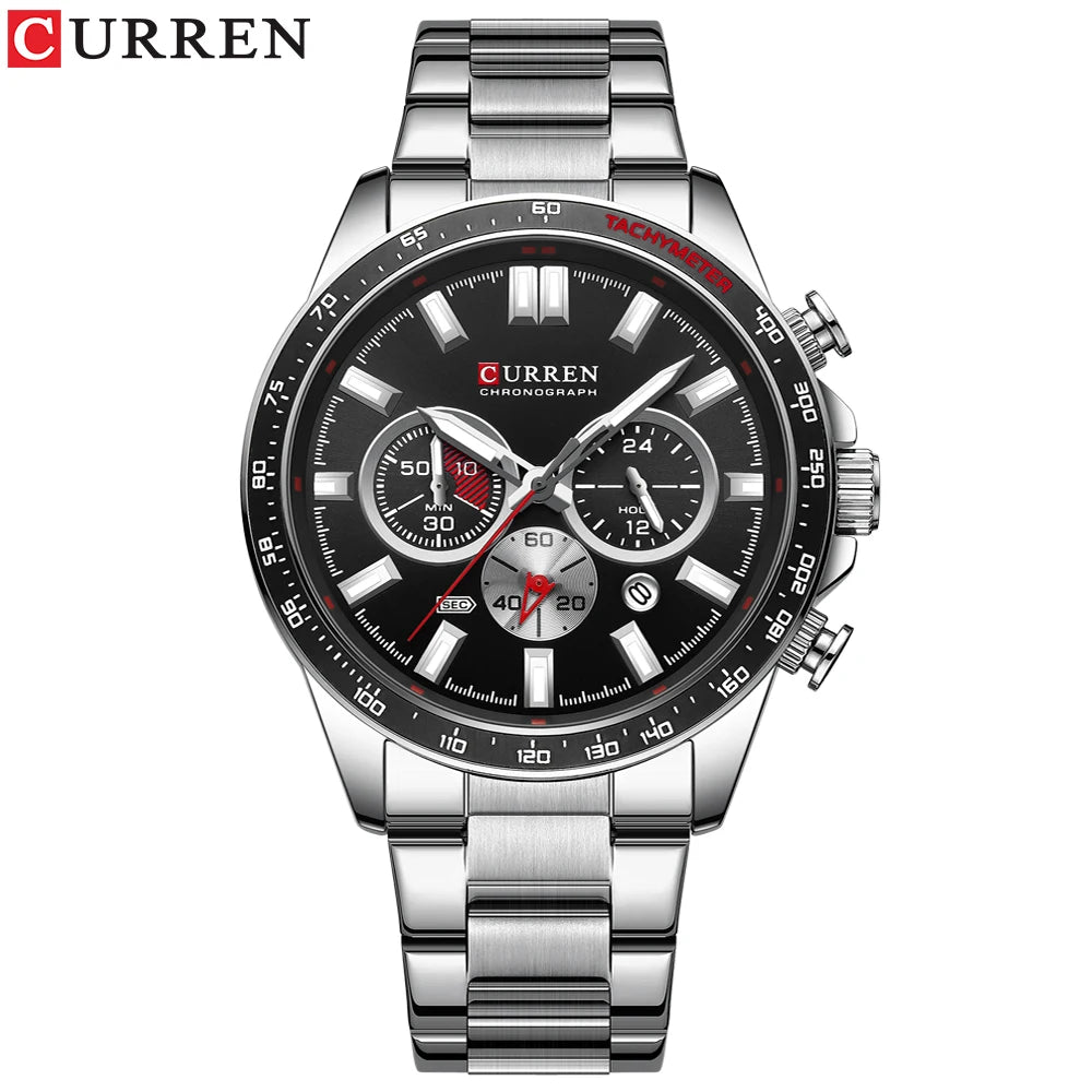 Reloj de hombre multifunción con cronógrafo y agujas luminosas