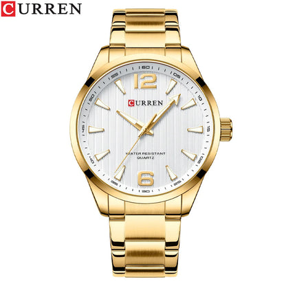 Reloj de hombre en acero con luz nocturna, estilo elegante