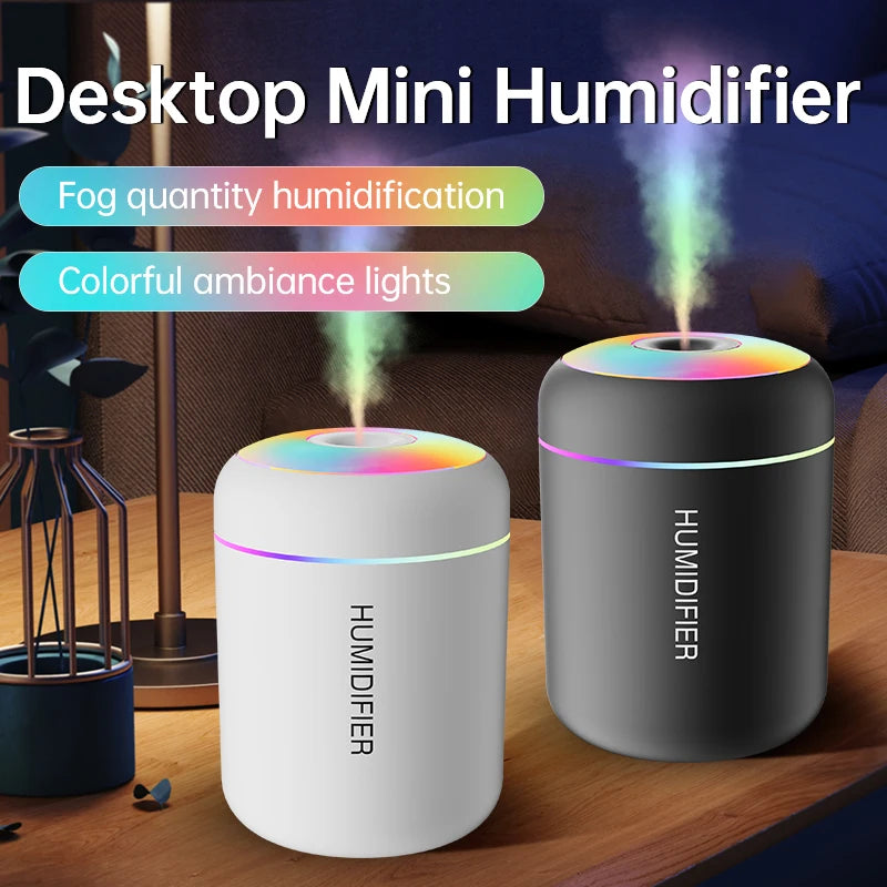 Mini humidificador difusor de aroma USB con luz LED