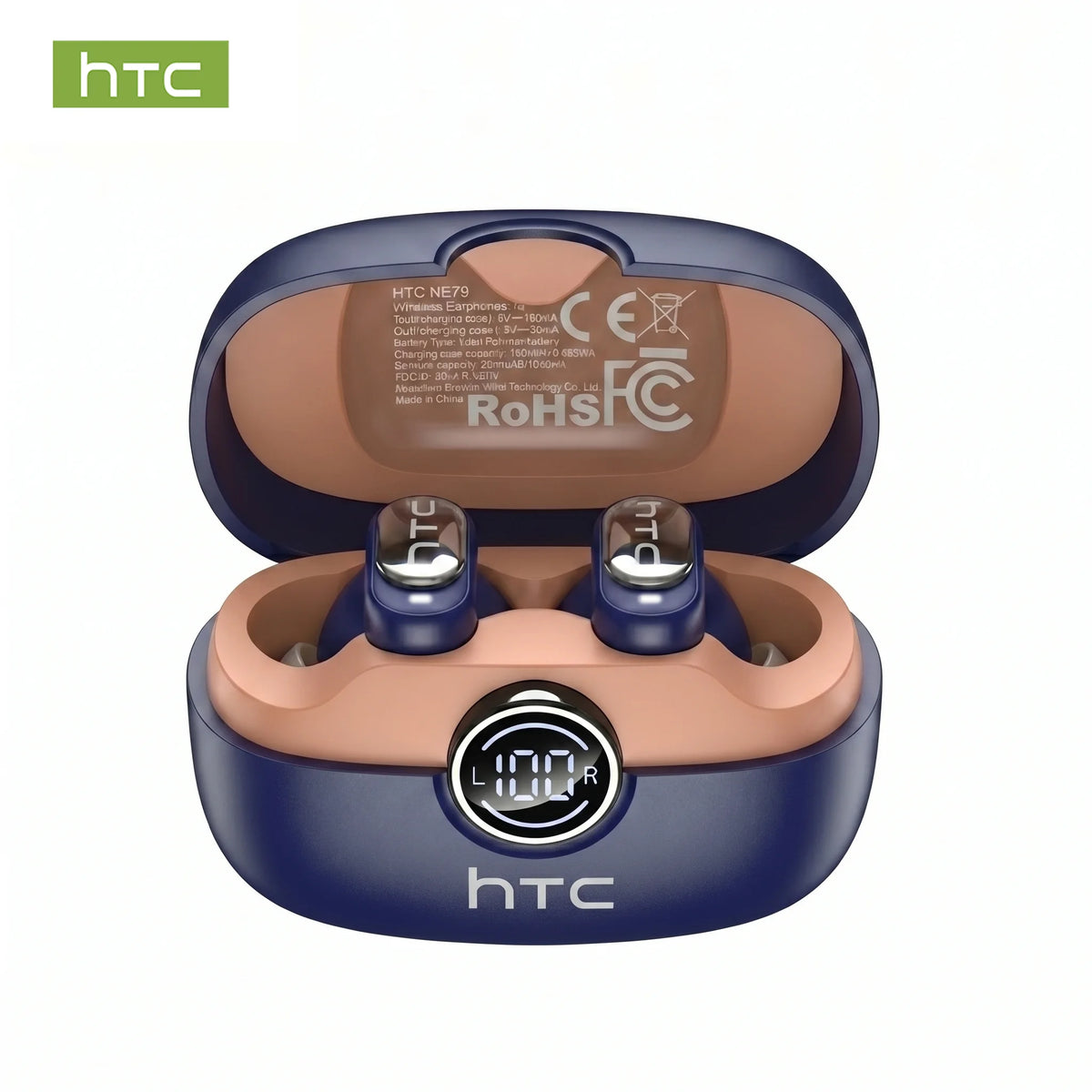 Auriculares inalámbricos HTC NE79 con traductor, cancelación de ruido y pantalla LED
