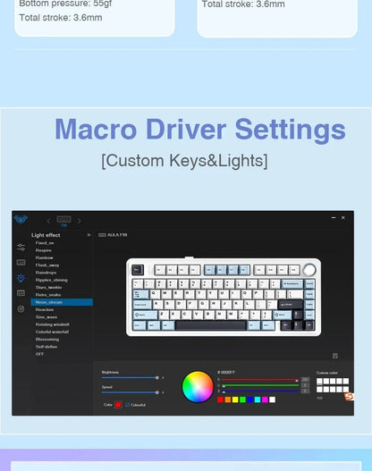 Teclado mecánico gamer inalámbrico RGB, formato compacto y tres modos de conexión