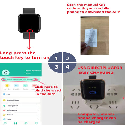 Reloj inteligente con monitor de actividad y notificaciones