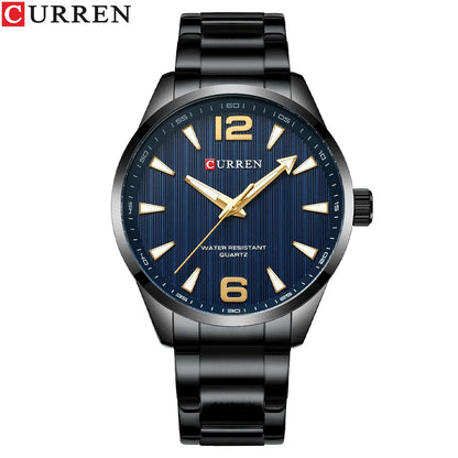 Reloj de hombre en acero con luz nocturna, estilo elegante