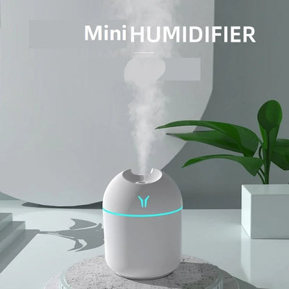 Mini humidificador y difusor de aromas USB de 250 mililitros con luz LED